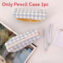 Retro Cotton Pencil Case With Salt Pattern For School And Office Use SeaSaltWhite