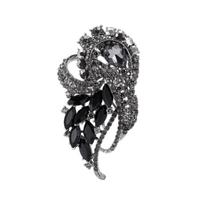 Women's Vintage Brooch - Large Glass Lapel Pin for Jackets, Coats, Dresses and Scarves one size