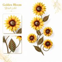 Sunflower Wall Decor Floral Hanging for Home Living Room One Size