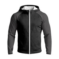 Men's Casual Long Sleeve Hooded Sun Jacket with Raglan Sleeves Color Block for Outdoor Activities, Travel, and Daily Wear L