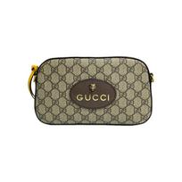 [Pre-Owned] Neo Vintage Series Gold Foil Logo Metal Tiger Head Monogram Canvas And Leather Camera Bag - Very Good #168YRG7 ONE SIZE