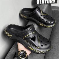 2024 Summer Fashion Slippers Men Clogs Shoes Men Slides Breathable Non-Slip Mules Male Garden Shoes Women Casual Beach Sandals 36-37