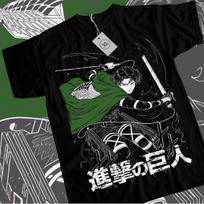 Levi marškinėliai AOT marškinėliai Attack On Titan marškinėliai Eren Mikasa Erwin Hange anime marškinėliai L