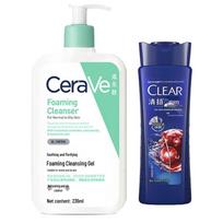 CeraVe Cleansing Gel & Clear Men's Shampoo Bundle