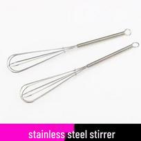 Stainless Steel Semi-Automatic Hand Whisk Mixer for Eggs and Baking white