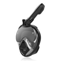Full Face Snorkel Mask Adults Snorkeling Set with Foldable Sunglasses 180 Degree Panoramic View Snorkel Gear Scuba Diving Masks Anti-Leak & Anti-Fog M