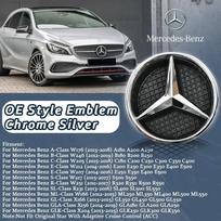 Automobilio lipdukas Benzui Karštas Matinis Juodas OE Stiliaus Priekinės Grotelės Žvaigždės Logotipo Ženkleliai Mercedes Benz A B C E S R SL ML GL GLA GL