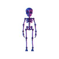 3D Printed Skeleton, Human Joints, And Movable Children'S Halloween Toys For Creative Stress Relief L blue