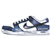 Nike Dunk Abrasion Resistant Breathable Slip Resistant Low top Skateboard Shoes Unisex Dark Blue HF5441-105(Team1483-) 44