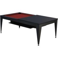Biliardo stalas / valgomojo stalas Vancouver III, 7 ft, juodas, bordo sukno