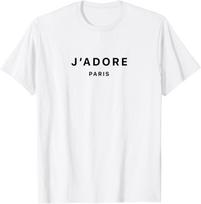 I Love Paris J-Adore Paris White Graphic T-Shirt Small S