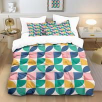 3Pcs Bauhaus Style Geometric Print Soft Coreless Duvet Cover Set, Multi Size Bedroom Bedding Decoration, Machine Washable 135x200cm-EU-Single&set