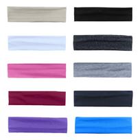 10 vienetų sportinės galvos juostos, elastinės, prakaitą sugeriančios plaukų juostos bėgimui, jogai, sporto salei, fitnesui ir lauko veiklai One Size gray