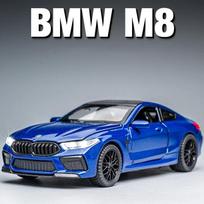 1:32 BMW M8 serijos Superautomobilio lieto lydinio modeliai ir žaislinės transporto priemonės Metalinis žaislinis automobilio modelis Garsas ir šviesa Kolekcija Vaikams žaislas
