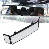 Car Three Folds Curved Surface Rear View Mirror Wide Angle Rear View Convex Mirror Material: ABS+Glass