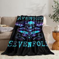 A-Avenged Sevenfold Rock Band Throw Soft Flannel Throw Summer Blanket Lightweight Cozy Nap Blanket for Sofa Bed Travel 130x150cm