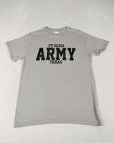 FT Bliss Army Texas Gildan T Shirt Men's Medium Gray Black Military Grunt Unisex T-Shirt XXXXL