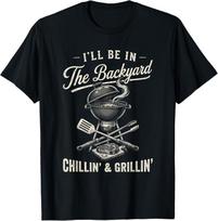 Vintage I'll Be in The Backyard Charcoal Grill Master T-Shirt XXL