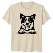 Happy Dog Puppy Paws Animals Dogs Mens T-Shirt Womens Tee Graphic Unisex Top XL