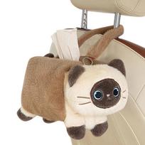Cat  Shape Plush Cat Napkin Box Soft Wall Hanging Napkin Dispenser  Backseat Use Style 2