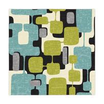 Mid Century Modern Retro Geometric Square Tablecloth - Vintage Style MCM Abstract Kitchen Table Cover 152x152cm