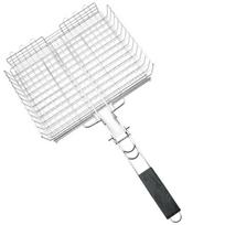 BBQ Tools Folding Fish Grill Basket Extra Large Portable BBQ Rack Rust-proof Thicken Barbecue Mesh Mat Camping