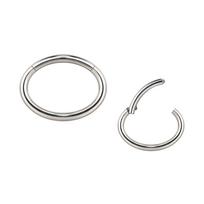 High Polished Punk Style Titanium Nose Ring & Studs with Zircon Stone for Girls Wedding Body Jewelry TB-1362&1.2 * 8mm