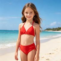 Girls' Printed Two-Piece Bikini Set - Color Swimsuit 10