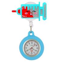 Cartoon Retractable Badge Reel Pocket Watch, Clip-on Pocket Watch Exclusively for Nurses