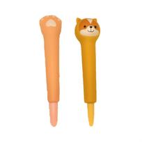 Cute Animal Design Set of Fine Point Ballpoint Gel Ballpoint Black Stylish Writing Easy to Write School Present Cat Paw and Pens, 2, 0.5mm Pens, Pens,