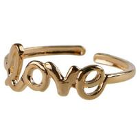Women's Fashion Simple Hollow Love Adjustable Finger Toe Open Ring Beach Jewelry ARI One Size