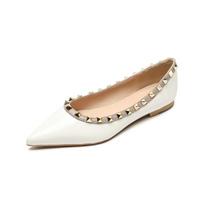 [sheii Su Yinyin] Word-of-mouth series yo~ temperament fairy style pointed head shallow mouth rivet flat shoes women's single shoes 35