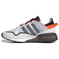 Adidas ZX 2K Boost Grynai baltos, pilkos, oranžinės spalvos unisex sportbačiai Debesies baltumo, pilkos-trys H06568 41⅓