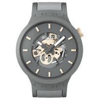 Swatch Kvarcinis mechanizmas 30m atsparumas vandeniui Vyriški laikrodžiai Laikrodis 47mm Skeletinis ciferblatas Biologiškai pagamintos medžiagos laikrodžio korpusas SB05M102 Skeleton Dial