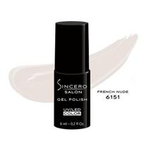 Gelinis nagų lakas "Sincero Salon", 6 ml, FRENCH NUDE, 6151, French Nude, 6151