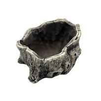 Decorative Concrete Succulents Planter Cement Flowerpots Imitating Stumps Designs for Garden Spaces Indoor Outdoor Use šviesiai pilka spalva