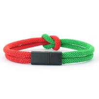 Naujas Madingas Žalias Raudonas Virvelės Apyrankė Vyrams A Klasės 4mm Virvelės Apyrankė Pulseria Homme Berniuko Draugo Rankos Aksesuarai Joias red