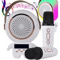 Karaoke rinkinys Rivex R213, 2 mikrofonai, baltas