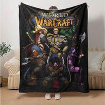 1pc World of Warcraft: A Magical Home Decor Gift, Cozy Flannel Blanket for Bedroom, Living Room, Travel, Camping, Car, Beach, Office Naps, Perfect as 130x150cm gray
