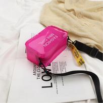 Sweet Clear Handbags Candy Color Messenger Bag Crossbody Bags Transparent Jelly Bag Shoulder Bag