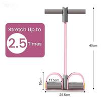 4-Tube Resistance Bands Yoga Pedal Puller Elastic Pull Rope Fitness Equipment For Abdomen Waist Arm Training