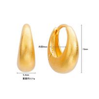 Elegant Sterling Ear Cuffs With Zirconia Stones Minimalist U-Shaped Earrings Women Daily Wear Threaded Stud Earrings - Gold
