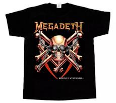 MEGADETH KILLING IS MY BUSINESS SO FAR SO GOOD SO WHAT Marškinėliai Vyriški ir moteriški, tos pačios aukštos kokybės, 100% medvilnės, gatvės stiliaus L brown