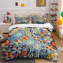 Colorful Geometric Pattern Bedding Set Bedding set (1 duvet cover, 2 pillowcases, duvet not included) 135x200cm