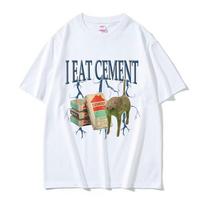 Funny Cement Bag Cat Graphic T-shirt S