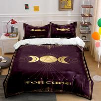 Fortune Moon Phase Tarot Bedding Set Bedding set (1 duvet cover, 2 pillowcases, duvet not included) 135x200cm