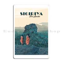 Sigiriya Travel Poster Sri Lanka Lion Rock Metal Plaque Poster Party Personalized Kitchen Wall Cave Wall Cave Tin Sign Poster 20x30cm（7.8x11.8inch）