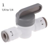 1/4  ball valve inline tap quick connect push fit ro water reverse osmosis 1(1/4 to 1/4)