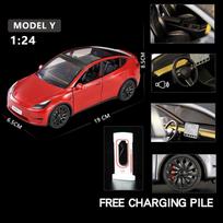 1:24 Model Y Premium Electric Crossover Alloy Diecast Model Car Home Trendy & Desktop Display Ornament Birthday Gifts For Friend