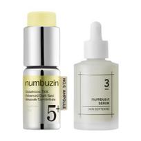 NUMBUZIN No.3 Bodle Bodle Repair Serum+No.5 Glutathione TXA Dark spot Ampoule | Pore & Brightening Set Korean Skincare